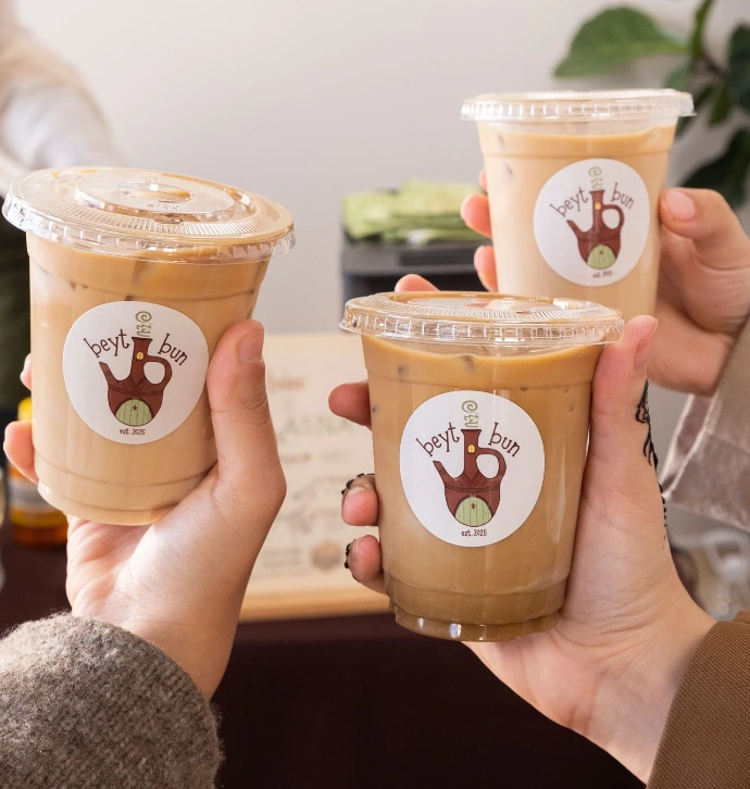 chicago coffee cart latte drinks served to guests at event